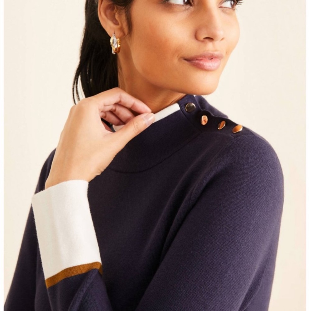 Ann Taylor Colorblock Sweater Dress - Picture 2 of 7